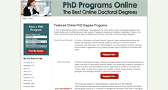 Desktop Screenshot of phdprogramsonline.org
